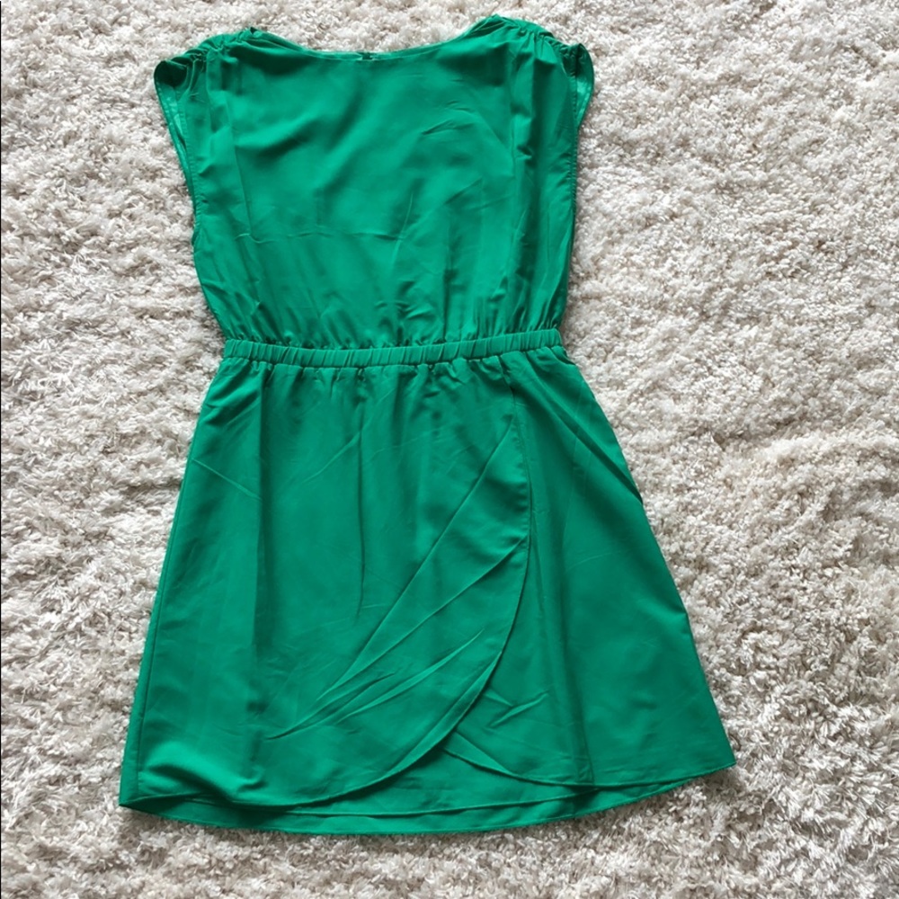 Green Cap Sleeve Dress